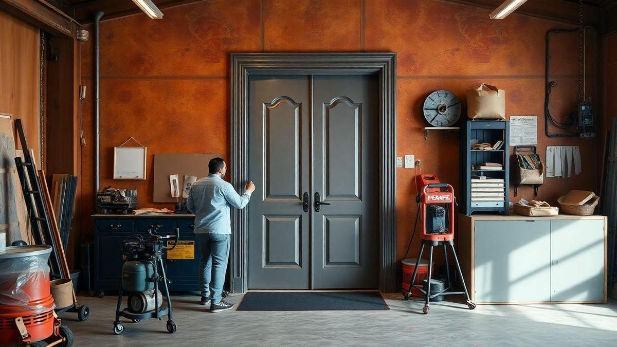 Orçamento para funilaria e pintura de uma porta